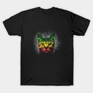 Cute Cat Reggae Color T-Shirt